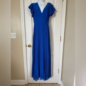 ASOS Royal Blue Pleated Maxi Dress - Size 8 NWT